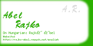 abel rajko business card